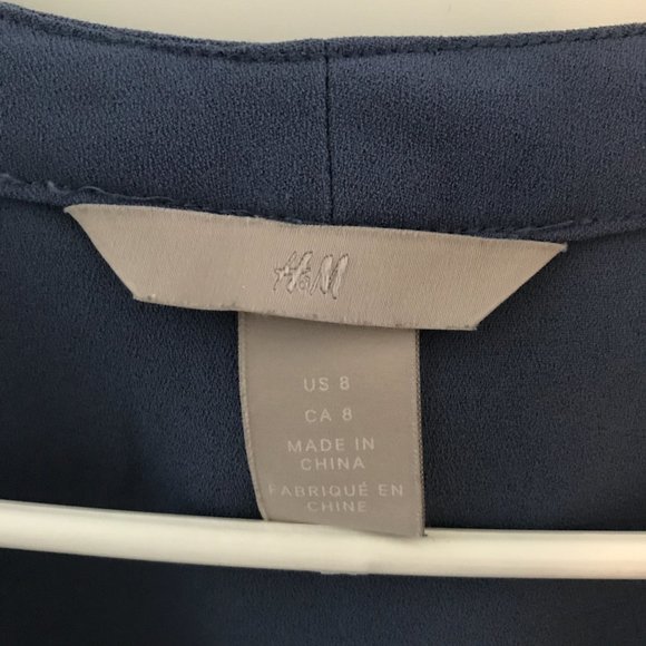 H&M Blue Dress - Bow-tie Dress - Size 8 - Picture 2 of 8